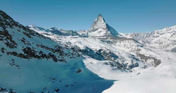 阿尔卑斯山，山脉，马特洪峰，雪