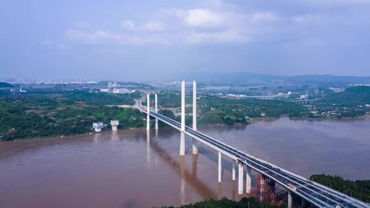 城市 延时 重庆北碚 新城大桥