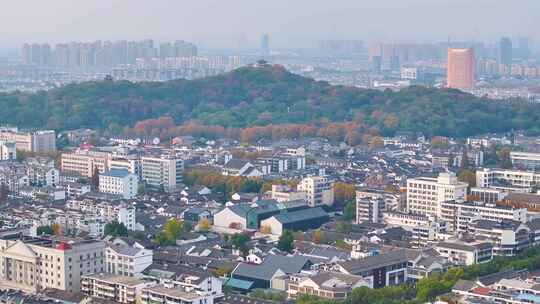 浙江绍兴越城区高楼大厦航拍摩天大楼城市风