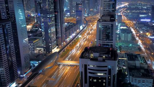 迪拜城市风光延时摄影视频素材模板下载