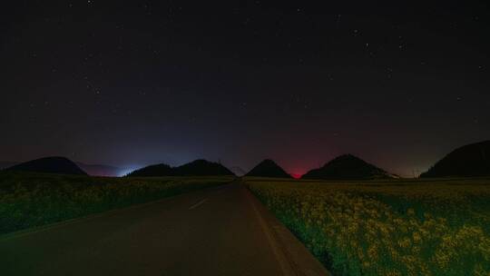 油菜花北斗七星星空延时