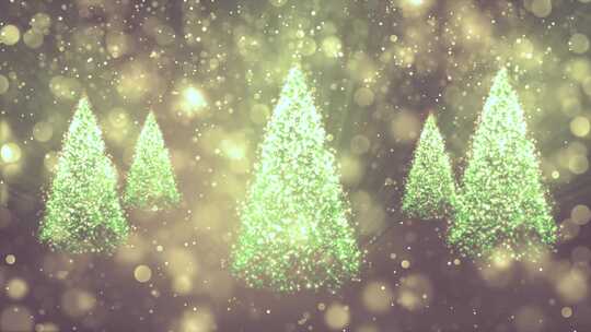 4K 圣诞节 霓虹 粒子 圣诞树 节日背景