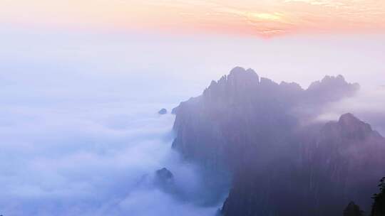 黄山云海日落延时摄影