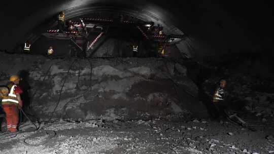 爆破高铁隧道爆破爆破现场爆破原声素材工程
