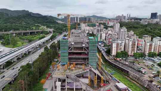 合集深圳龙岗区城市风光航拍