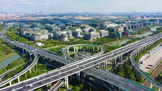 虹桥商务区虹桥枢纽最全航拍2024