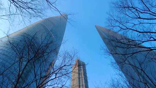 上海市浦东新区陆家嘴街景风景视频素材