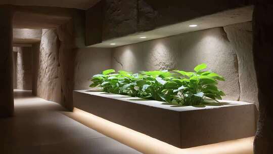 未来感走廊空间无限延伸