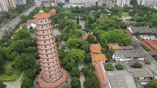 福建 福州 西禅 古寺 航拍