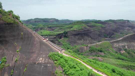 4k航拍郴州高椅岭丹霞地貌