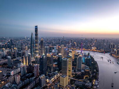 上海陆家嘴繁华夜景