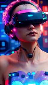 竖屏虚拟现实VR科技高清在线视频素材下载