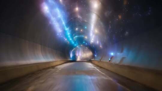 科幻隧道穿梭特效画面