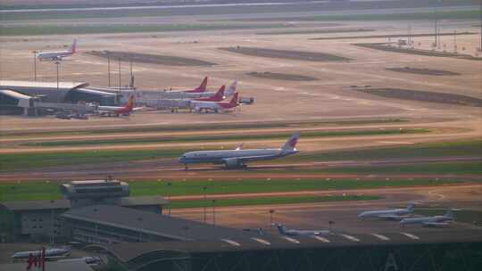 8K深圳机场起飞的中国国际航空客机