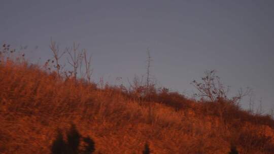 行车视角 窗外风景 山川 黄土高原 车窗外