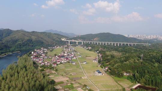 航拍乡村田园祖国大好河山