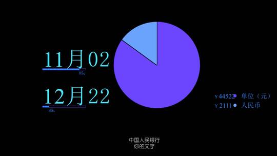 AE模板 饼状图HUDAE视频素材教程下载