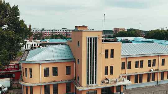 沈阳724地区历史建筑东基文化宫航拍