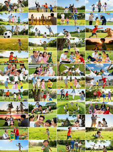 可商用视频素材 | 全家户外游玩亲子游郊游高清在线视频素材下载