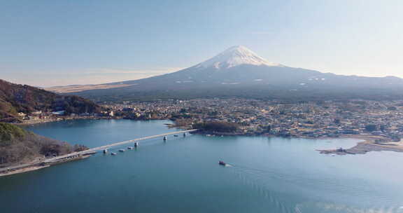 河口湖和富士山