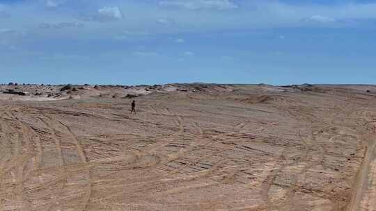 青海海西茫崖火星公路航拍4k视频