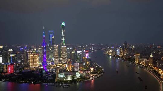 上海2022年夏季最新北外滩陆家嘴蓝调夜景