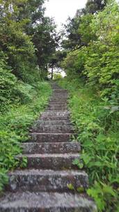 南岳衡山登山阶梯第一视角