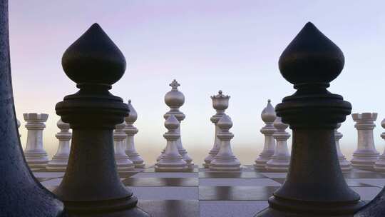 国际象棋、游戏和比赛三维动画视频素材模板下载