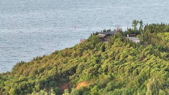 青山绿水生态水库淡水资源水利环保晚霞乡村