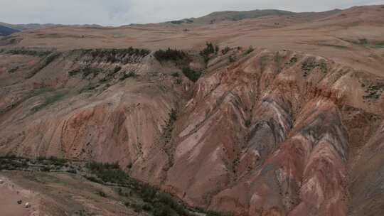 山谷的红色山脉的火星谷