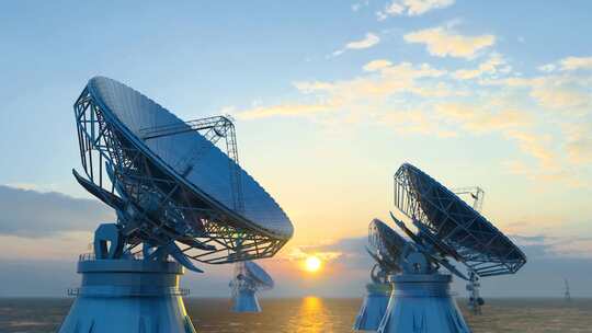 宇宙天文雷达观测-射电望远镜视频素材模板下载