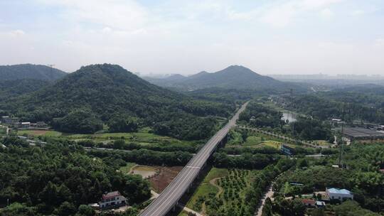 航拍山川公路道路丘陵