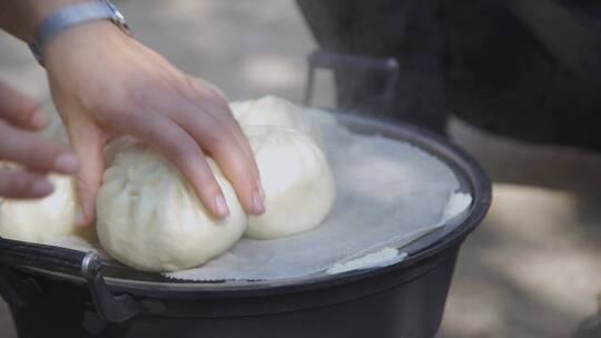 农村烧火做饭