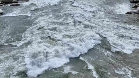 怒江河流江水大气磅礴水资源慢动作航拍视频素材模板下载