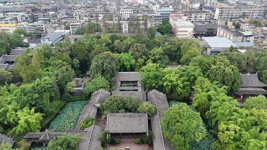 四川眉山三苏祠航拍