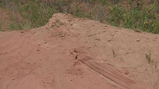 C陕西靖边波浪谷丹霞地貌高清实拍视频