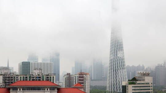 广州都市雨云景观