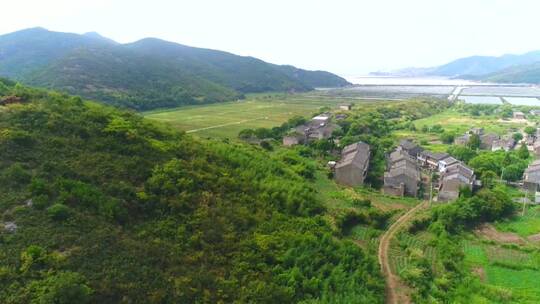 航拍浙江舟山群岛渔村