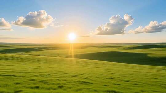 草原上升起不落的太阳合集4K