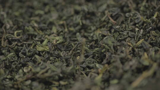 安徽 手工炒茶 制茶  绿茶 茶叶翻滚特写