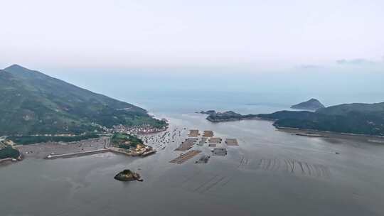 大海航拍 福建霞浦 嵛山岛天湖 岛屿森林