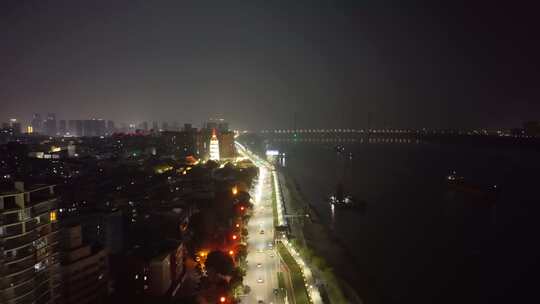 城市夜景高空俯瞰全景