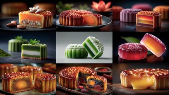 饼面万象中秋味浓高清在线视频素材下载