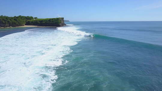 大海冲浪海浪航拍