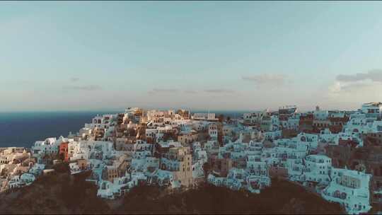 Santorini，村庄，希腊，房屋