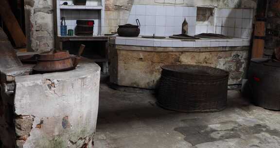江南民居传统厨房灶头