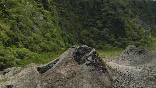 火山锥，岩石，悬崖，留尼汪岛