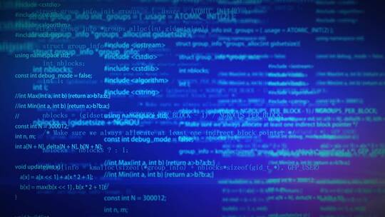计算机黑客代码程序滚动科技背景视频素材模板下载
