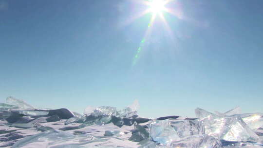 冰川风光 冰山雪水视频素材模板下载