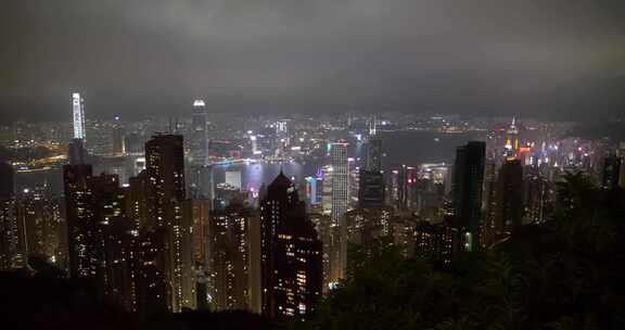 25元 4k 香港太平山夜景  香港岛 城市夜景